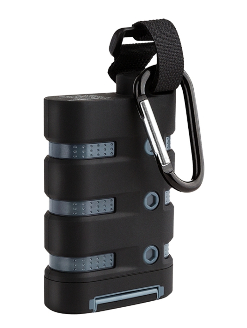 Portable Ruggedized Battery Pack with Carabiner Clip